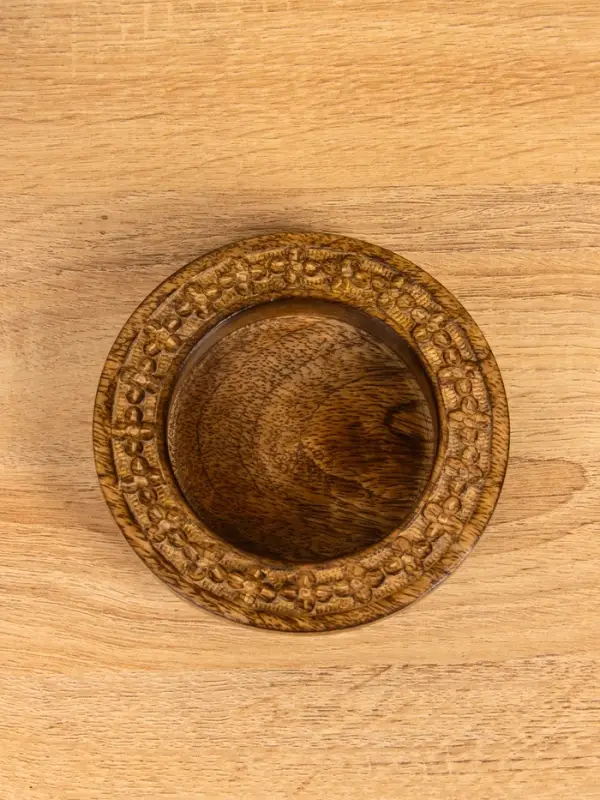 Подсвечник для свечи 8 см Подсвечник для свечи 8 см "Клевер" 13х13х3,5 см, манговое дерево