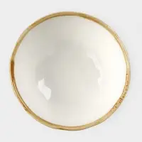 Салатник Доляна Organic Gold, 320 мл, d=12.5 см, фарфор, белый