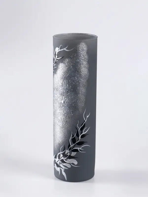 Ваза &laquo;Лоренс&raquo;, h=26 см, стекло, серо-чёрная