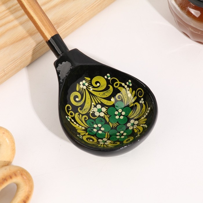 Ложка полубаская с росписью, 19×6 см, микс Ложка полубаская с росписью, 19×6 см, микс