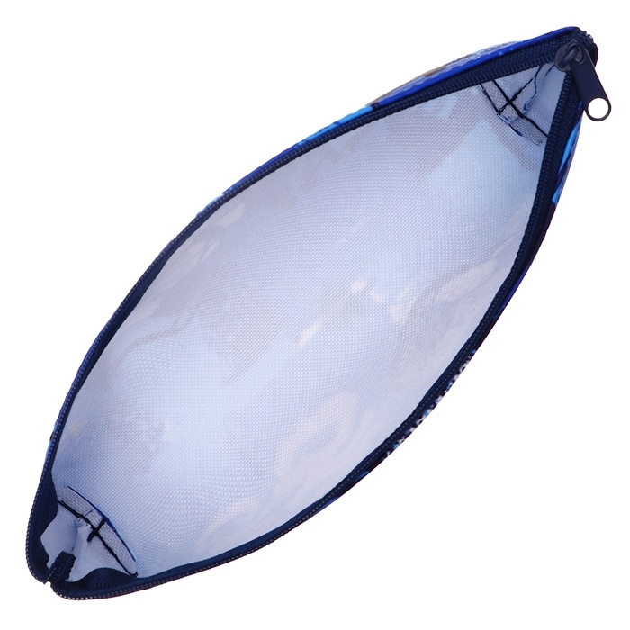 Пенал мягкий, 1 отделение, 80 х 190(225) х 40 мм, объёмный, ПМО 32-20, Пенал мягкий, 1 отделение, 80 х 190(225) х 40 мм, объёмный, ПМО 32-20, "Синий футбол" 71629