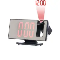 Часы-будильник электронные настольные с проекцией, USB, 18.4&times;7.5 см, красная индикация