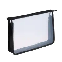 Папка пластиковая А4, молния сверху, Офис, прозрачная / черная, рифленая (330х230х55мм) Папка пластиковая А4, молния сверху, Офис, прозрачная / черная, рифленая (330х230х55мм)