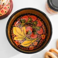 Чашка &laquo;Ягодка&raquo;, 7&times;13 см, хохлома