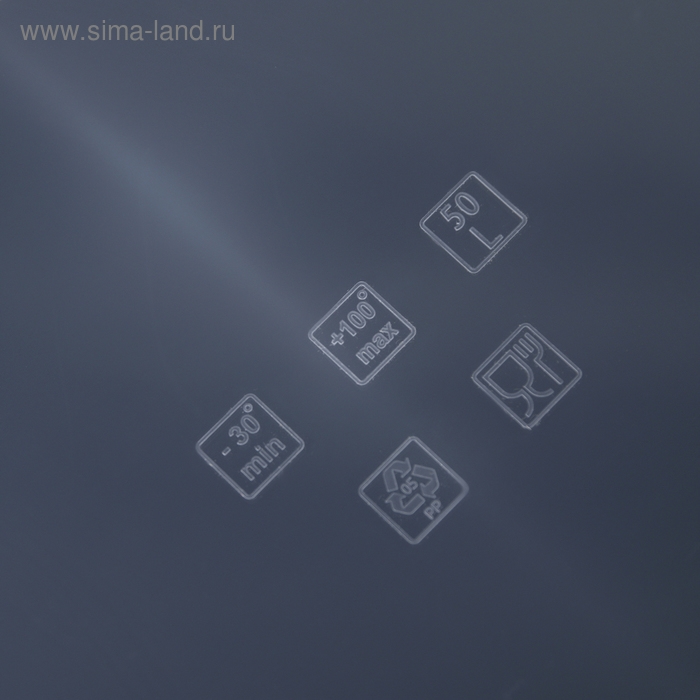 Ящик для хранения с крышкой, 50 л, 53×38×30 см, цвет прозрачный Ящик для хранения с крышкой, 50 л, 53×38×30 см, цвет прозрачный