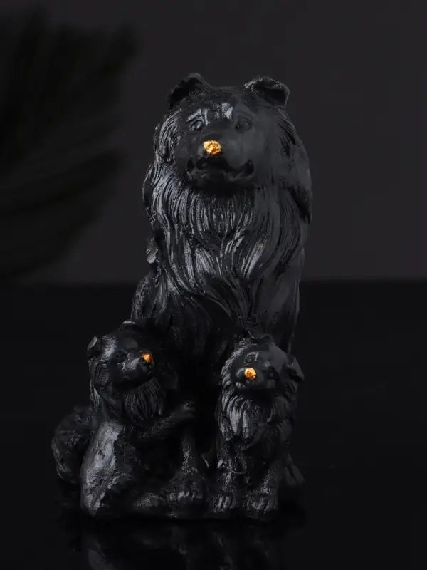 Фигурка гипс &laquo;Колли&raquo;, 10&times;7 см, чёрный