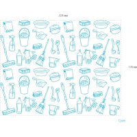 Салфетки хозяйственные Luscan спанлейс 45г/м2, 25х30см, 100л/рул