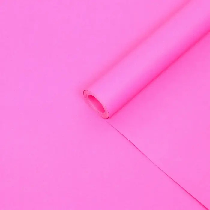 Бумага крафт двусторонняя, фуксия, для цветов и флористики, 0.68&times;10 м