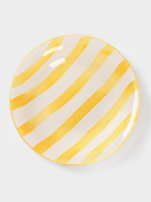 Тарелка глубокая Доляна Тарелка глубокая Доляна "Райе" 21см, 21х5, цвет желтый