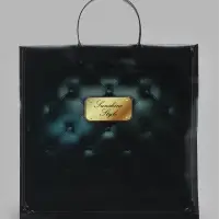 Пакет &laquo;Чёрный люкс с золотом&raquo;, мягкий пластик, 30&times;30&times;10 см, 150 мкм