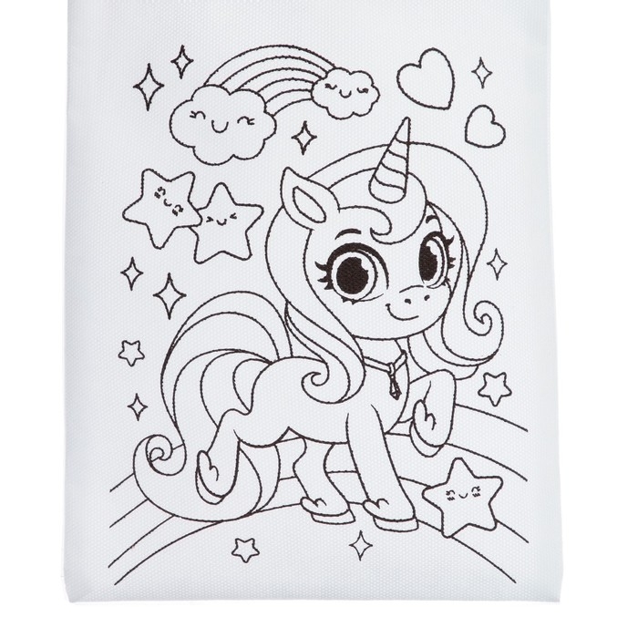 Сумка-Шоппер, раскраска «Единорог. Звёздочка» 20 × 27 см Сумка-Шоппер, раскраска «Единорог. Звёздочка» 20 × 27 см