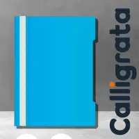 Папка - скоросшиватель Calligrata, А4.160 мкм, синяя, прозрачный верх