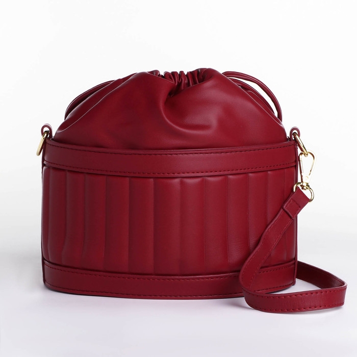 Сумка кросс-боди, отдел на шнурке, цвет бордовый Сумка кросс-боди, отдел на шнурке, цвет бордовый