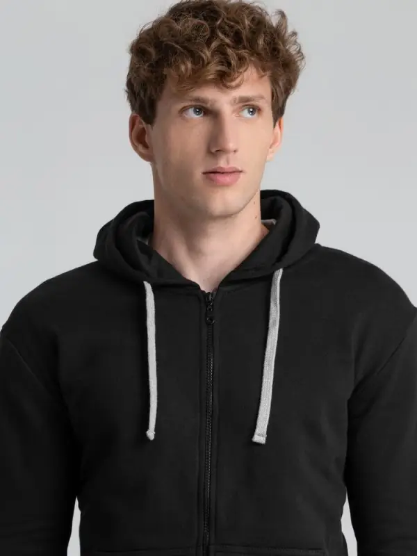 Толстовка на молнии с капюшоном Unit Siverga Heavy черная, размер S Толстовка на молнии с капюшоном Unit Siverga Heavy черная, размер S