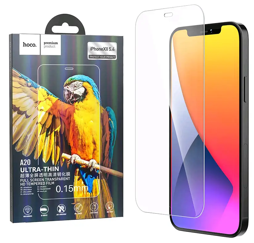 Защитное стекло IPh 12 Mini 2.5D (А20) Hoco прозрачное Защитное стекло IPh 12 Mini 2.5D (А20) Hoco прозрачное