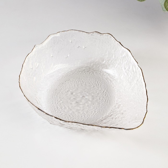 Салатник стеклянный фигурный «Ракушка», 930 мл, 23,5×17,5×7 см Салатник стеклянный фигурный «Ракушка», 930 мл, 23,5×17,5×7 см