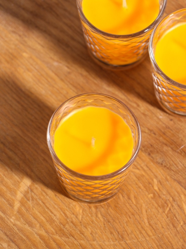 Свеча ароматическая в стакане (набор 3 шт) по 50 мл, 10 ч, 32 гр, ЦИТРУС-ГРЕЙПФРУТ