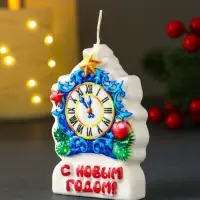 Свеча новогодняя "Куранты. Барельеф" 5,4х1,7х8 см