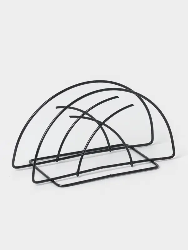 Салфетница Доляна &laquo;Лилия&raquo;, 13.5&times;6&times;7 см, чёрная