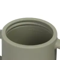 Поильник силиконовый с носиком, с ручками 6+ мес, 200 мл, серый, Крошка Я