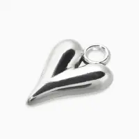 Подвеска "Сердце тренд", 1,1*1,6 см, цвет серебро