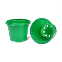 Горшок для рассады, 500 мл, d=11 см, h=8.5 см, мягкий пластик, зелёный, набор 10 шт., Greengo
