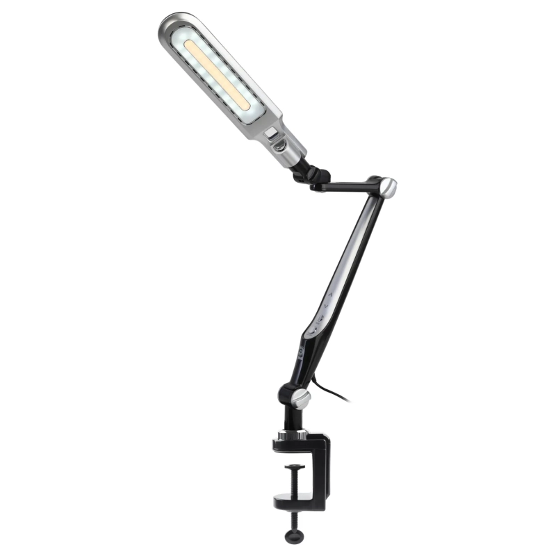 Светильник настольный ЭРА NLED-496-12W-BK светодиодный на струбцине черный