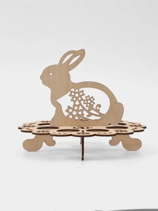 Подставка для яиц пасхальная Доляна &laquo;Зайчик&raquo;, 8 ячеек, 20&times;16 см, дерево