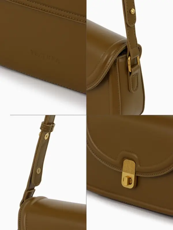 Сумка женская мессенджер TEXTURA на клапане, 23&times;6&times;13 см, хаки