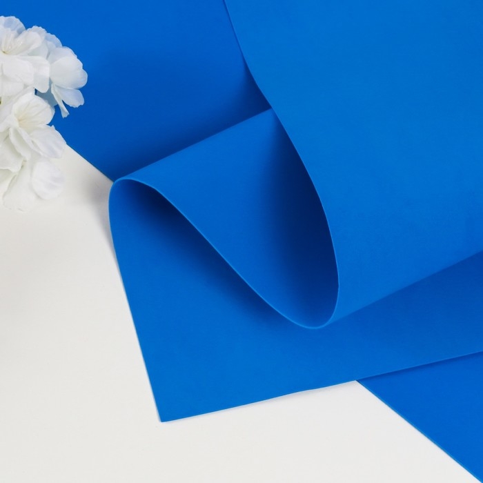 Фоамиран матовый 60х70 см, 1 мм, синий Фоамиран матовый 60х70 см, 1 мм, синий