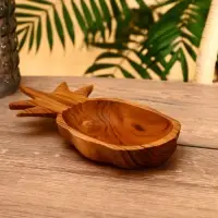 Блюдо «Ананас», 26×14×4.5 см, тиковое дерево