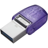 Флеш-память Kingston microDuo 3C, 64Gb, USB 3.1 G1, Type-C, DTDUO3CG3/64GB