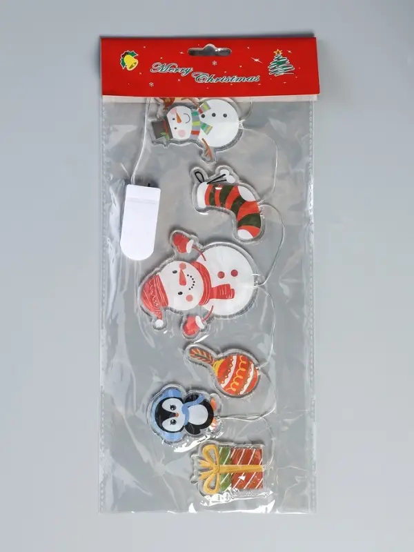 Светодиодная наклейка на окна  Светодиодная наклейка на окна "Зимняя сказка" 0.5 м, 6 LED, CR2032x2, Т/БЕЛЫЙ