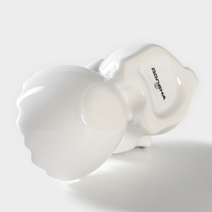 Подставка для яйца Доляна «Зайка в золотом», 11×6×8 см, цвет белый Подставка для яйца Доляна «Зайка в золотом», 11×6×8 см, цвет белый