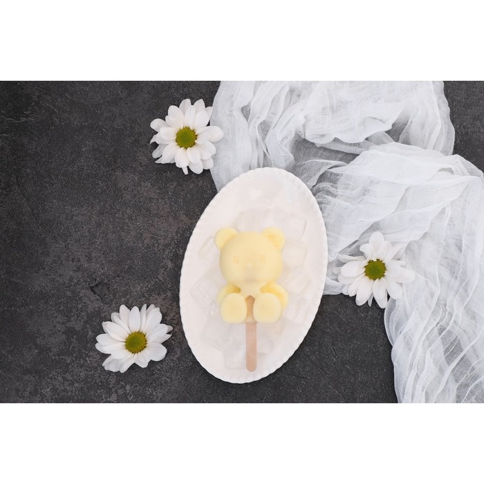 Форма для мороженого Доляна «Мишутка», силикон, 14×8×2,5 см, цвет розовый Форма для мороженого Доляна «Мишутка», силикон, 14×8×2,5 см, цвет розовый