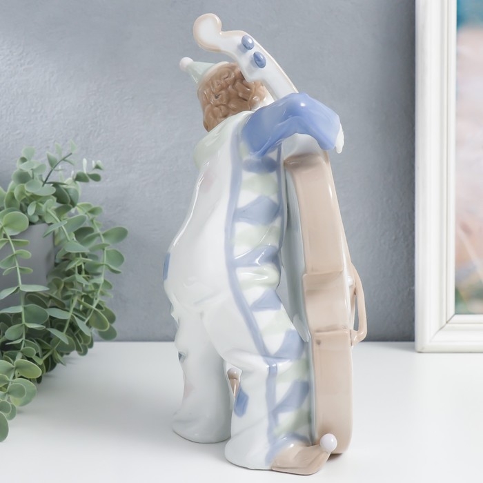 Сувенир керамика  Сувенир керамика "Клоун с контрабасом" цветной 27х12,5х15 см