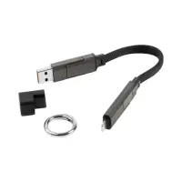 Кабель Type-C - USB, Type-C, 3 А, 10 см, чёрный