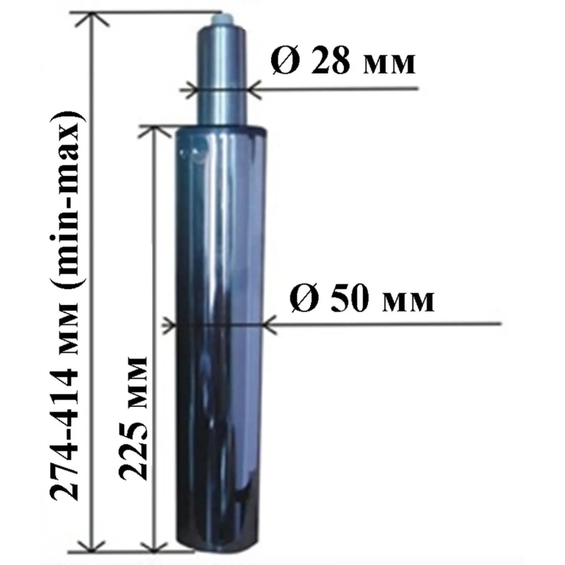 Газлифт для кресла BSL_EChair 140 черный, 3 класс