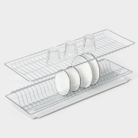 Комплект посудосушителей с поддоном для шкафа 80 см, 76,5×25,6 см, цинк