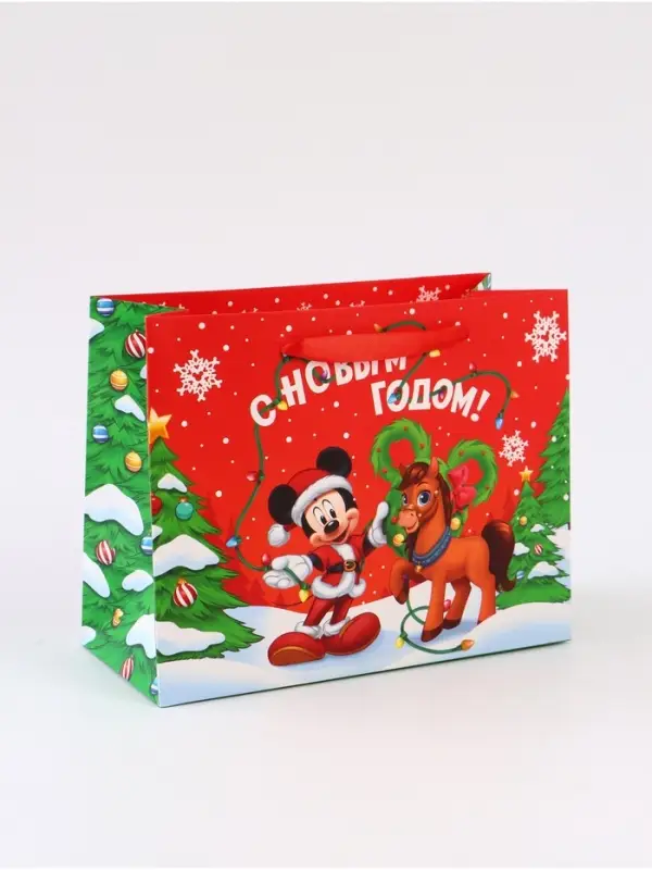 Пакет подарочный «С Новым годом!», Микки Маус и его друзья, MS 23 × 18 × 10 см Пакет подарочный «С Новым годом!», Микки Маус и его друзья, MS 23 × 18 × 10 см