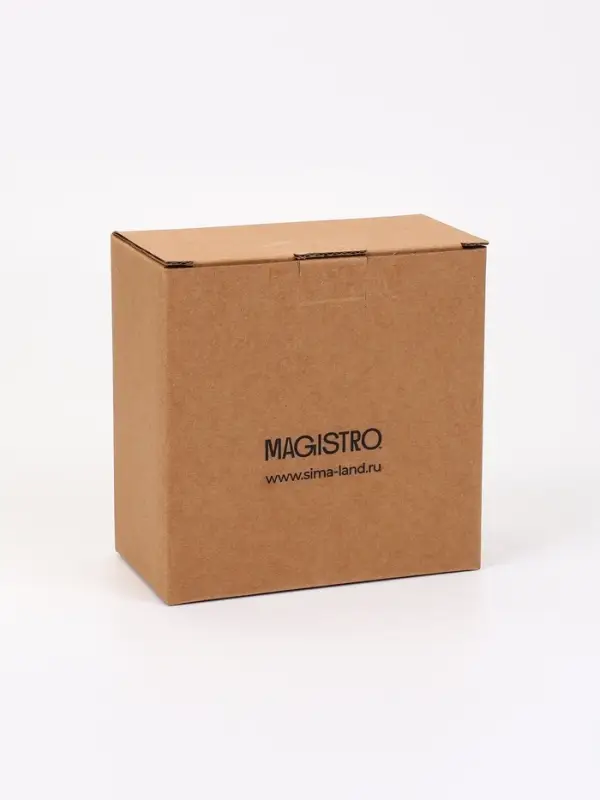 Кофейная пара Magistro Coffee time, 2 предмета: чашка 200 мл, блюдце d=14.5 см, фарфор, чёрная