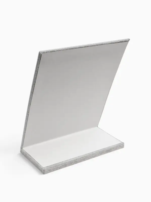 Подставка для кулонов, цепочек, браслетов QF, 12 крючков 20&times;10&times;25 см, бархатная, серая