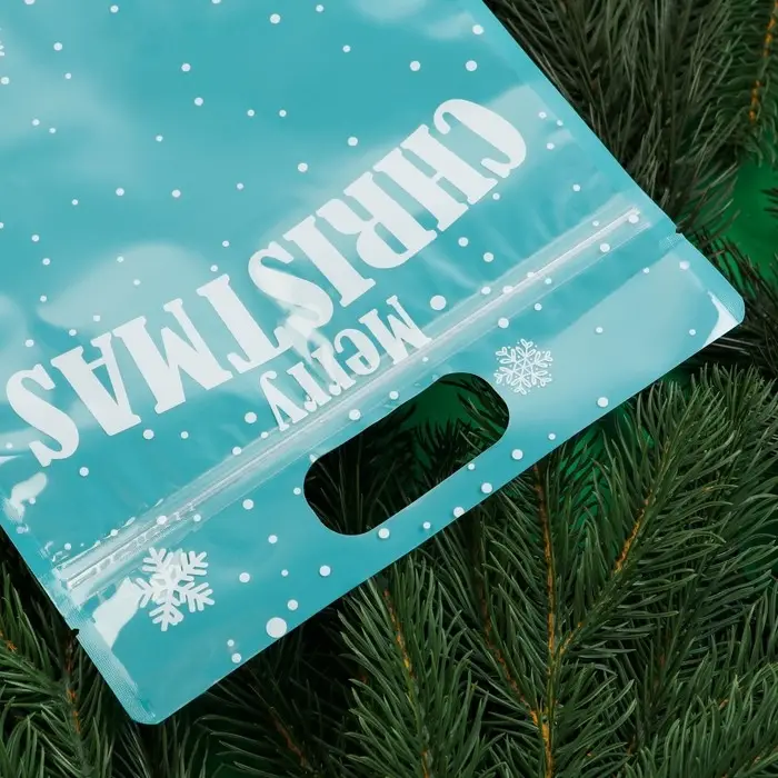 Пакет подарочный,  Пакет подарочный, "С новым годом!", с zip-lock застежкой, 20х30+4,5 см.