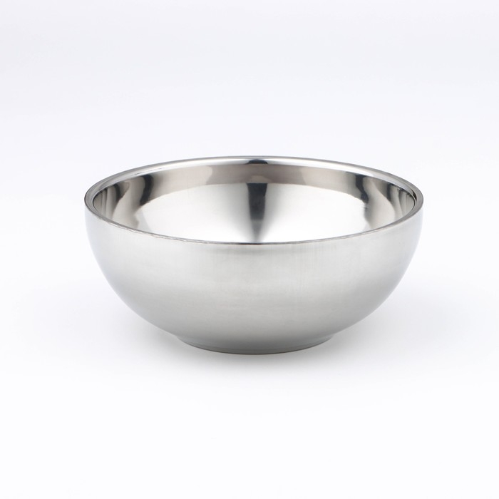 Миска из нержавеющей стали с двойными стенками «Трефор», 400 мл, d=14 см Миска из нержавеющей стали с двойными стенками «Трефор», 400 мл, d=14 см