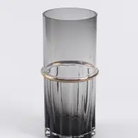 Ваза «Лоренцо», 25×10 см, стекло, чёрная