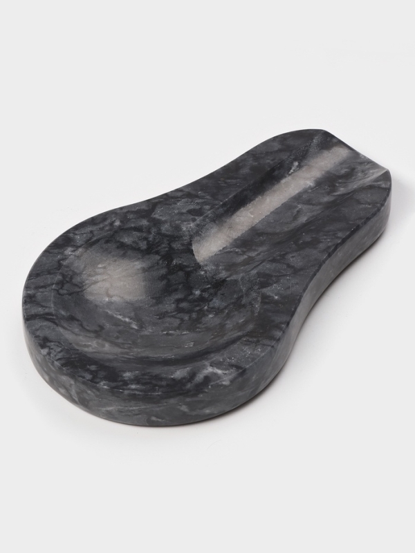 Подставка под ложку из мрамора Подставка под ложку из мрамора "Marble", цвет черный