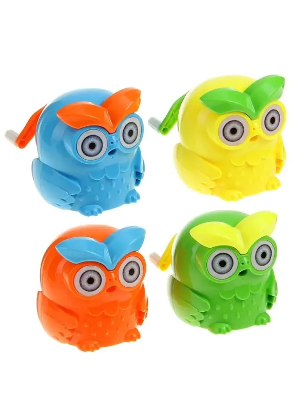 Точилка для карандашей механическая Calligrata &laquo;Сова&raquo;, с контейнером, МИКС