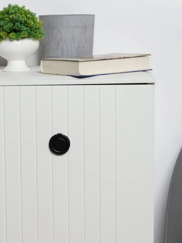 Ручка-кнопка CAPPIO RK132, мебельная, цвет черный, 8 шт.