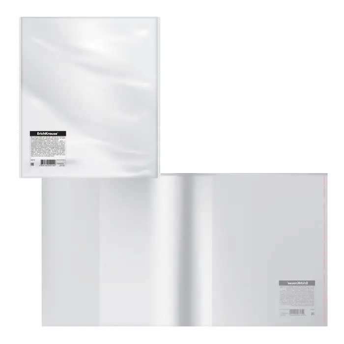 Обложка ПП 212х395мм, 80 мкм, ErichKrause Glossy Clear, для тетрадей и дневников, с клеевым краем и клапаном в край Обложка ПП 212х395мм, 80 мкм, ErichKrause Glossy Clear, для тетрадей и дневников, с клеевым краем и клапаном в край