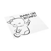 Наклейка на авто Baby on board, 16×14 см